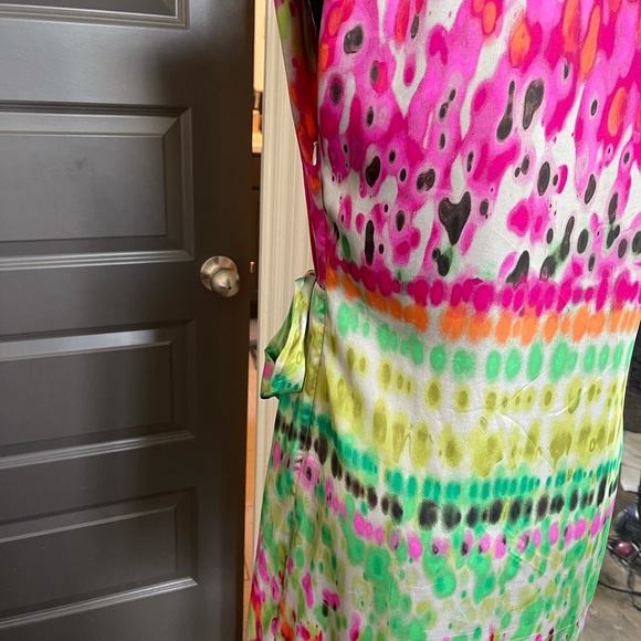 Collective Concepts Spring/Summer Abstract Floral faux wrap dress. Flirty & Sexy - Picture 8 of 9